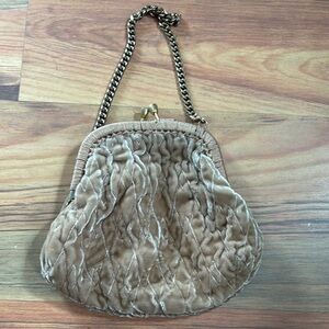 Vintage! Made in Italy Elegant Tan Quilted Women's Bag